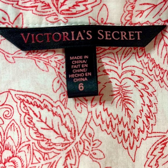 Victoria’s Secret Cottage Core Cotton Pink Floral Dress with Elastic Waist Sz 6 - Picture 8 of 10